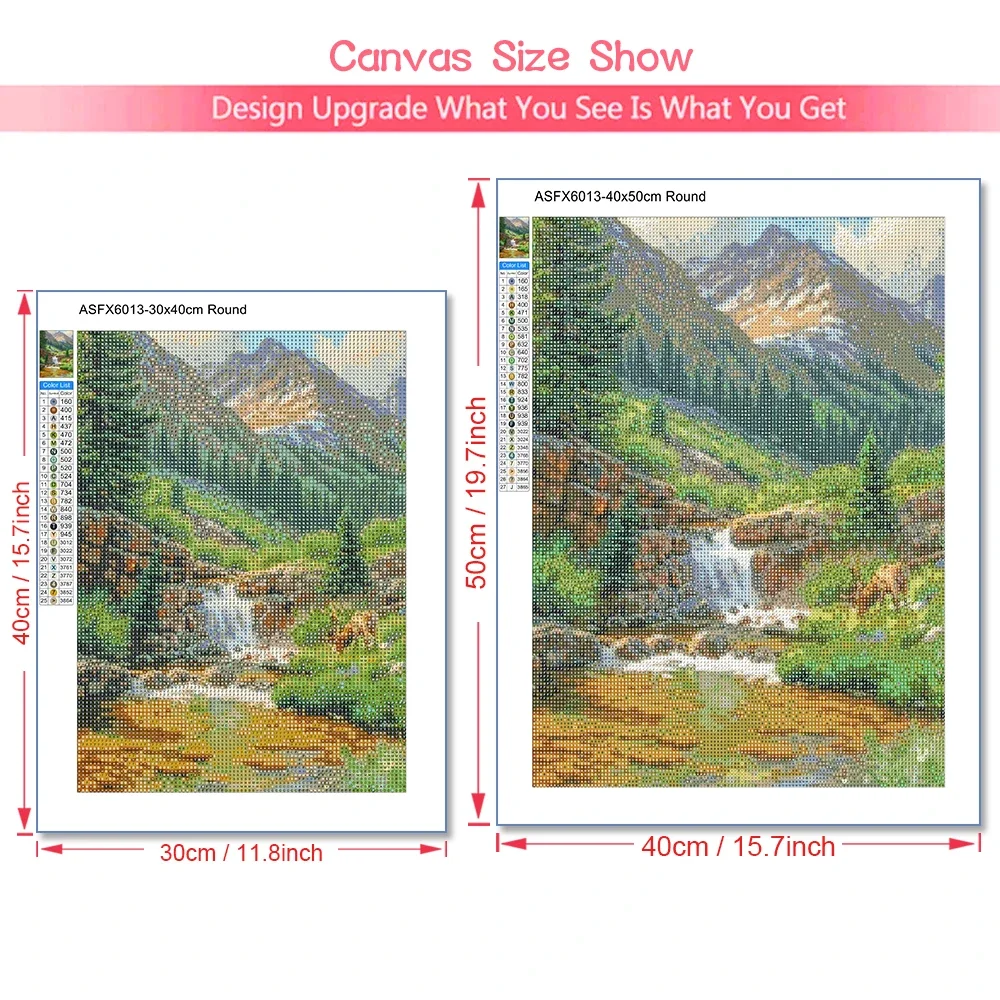 DIY 5D Diamond Painting Landscape Forest Art Rhinestone Picture Full Circle Mosaic Cross Stitch Kits Home Decor Hobby Gift thumbnail 4