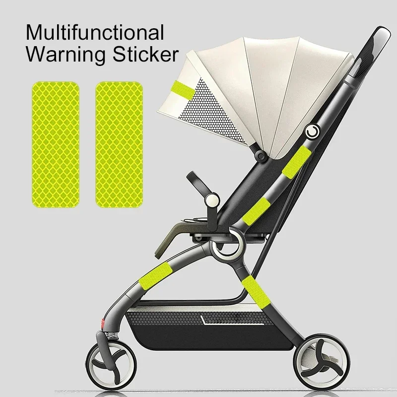 10PCS baby stroller uses safety warning anti-collision reflective patch bicycle night light patch safety warning patch multiple thumbnail 6