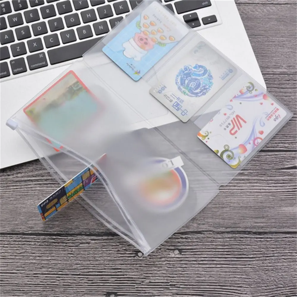 PVC Zipper Bag for Midori Travelers Notebook Journal Planner Accessory Card Holder Storage Standard/Pocket/Passport thumbnail 5