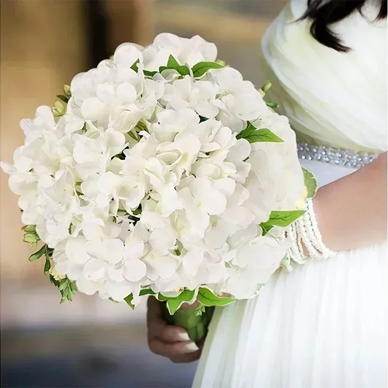 50 PCS Artificial Hydrangea Flowers Silk Hydrangea Heads for Wedding thumbnail 4