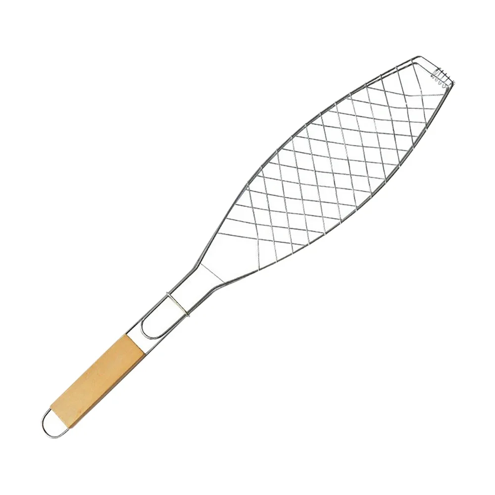 Roasting Fish Grilling BBQ Grill Basket Vegetable Folding Handle Nonstick Outdoor Barbecue Cookware Tool Mesh BBQ Cooking Grills thumbnail 5