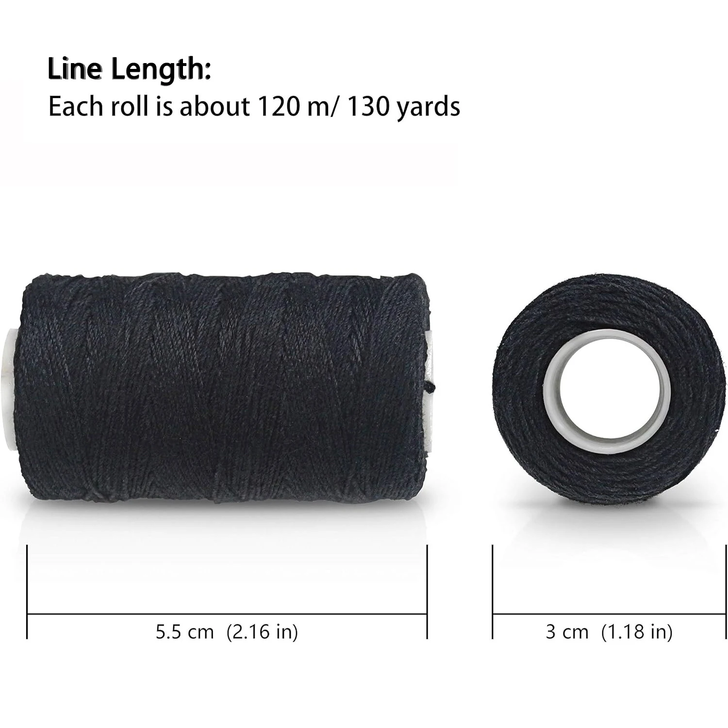 3 Rolls Hair Weaving Threads with 10 Pieces Sewing Needle Weaving Threads for Making Wigs Hand Sewing Hair Weft DIY thumbnail 2