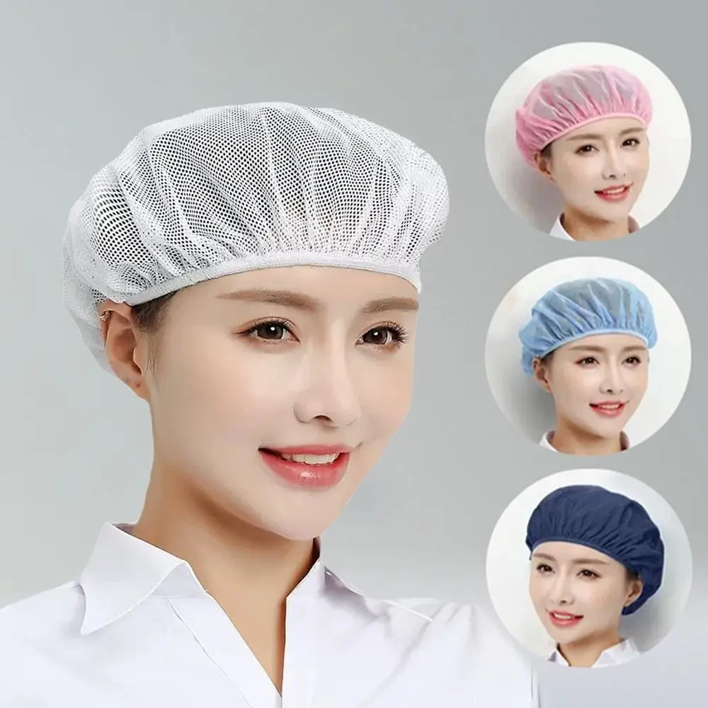 Sanitary Mesh Work Hat Wholesale Breathable Hair Nets Cooking Hygienic Cap Work Wear Food Service Cap Canteen Catering thumbnail 5