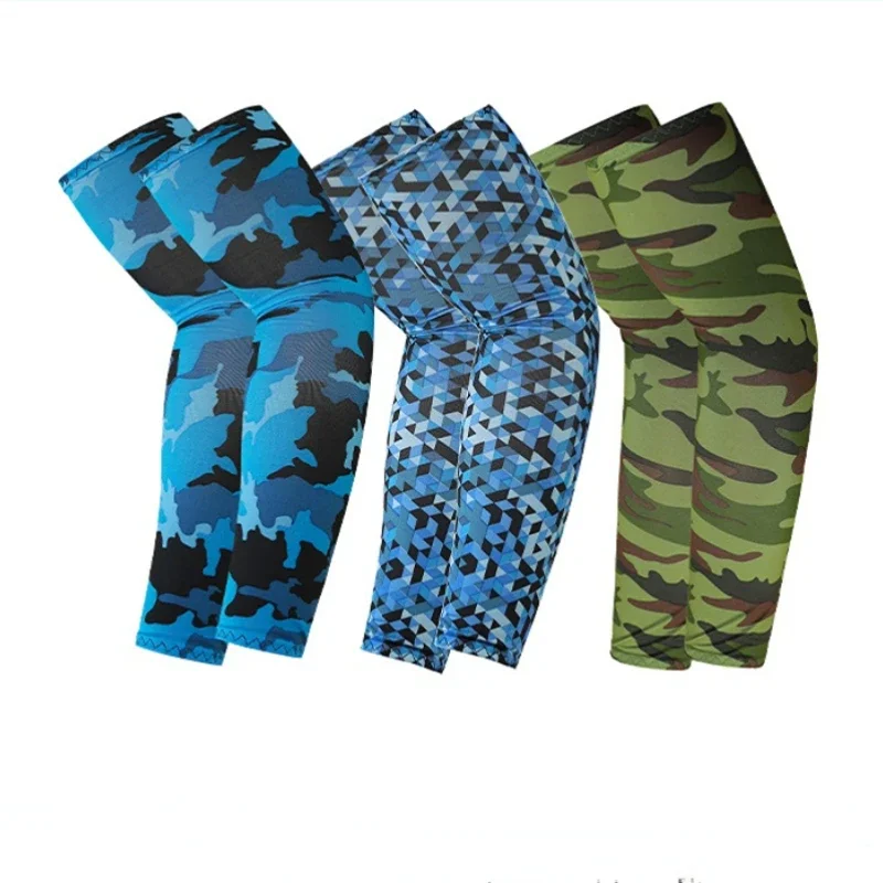2Pcs Unisex Cooling Arm Sleeves Cover Sports Running UV Sun Protection Outdoor Men Fishing Cycling Sleeves for Hide Tattoos thumbnail 5