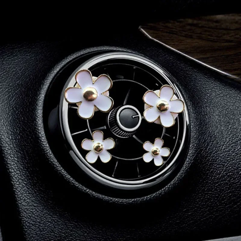Car Outlet Vent Perfume Clips Conditioning Aromatherapy Freshener with Cute Flower Design thumbnail 2
