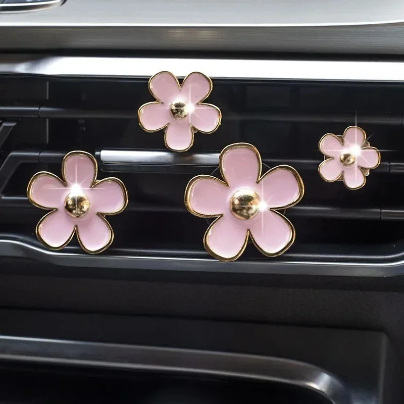 Car Outlet Vent Perfume Clips Conditioning Aromatherapy Freshener with Cute Flower Design thumbnail 3