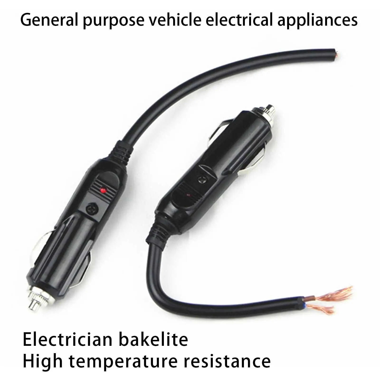 12V 24V Car Cigarette Lighter Plug Male LED Socket Plug Connector Adapter Car Cigarette Lighter Interior Accessories thumbnail 2