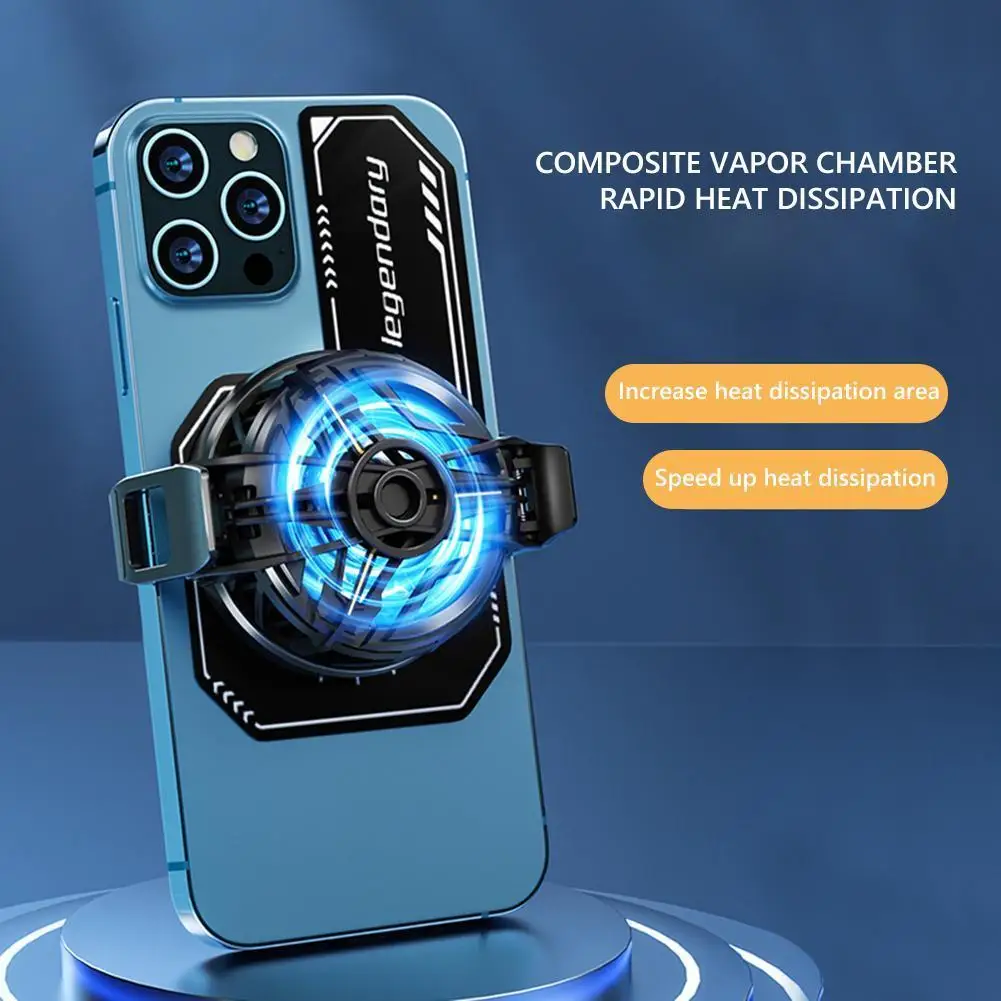 Mobile Phone Cooling Plate Expend Cooling Area Mini Game Cooler Compatible Magnetic/ Back-clip Radiating Sticker for Cell Phone thumbnail 2