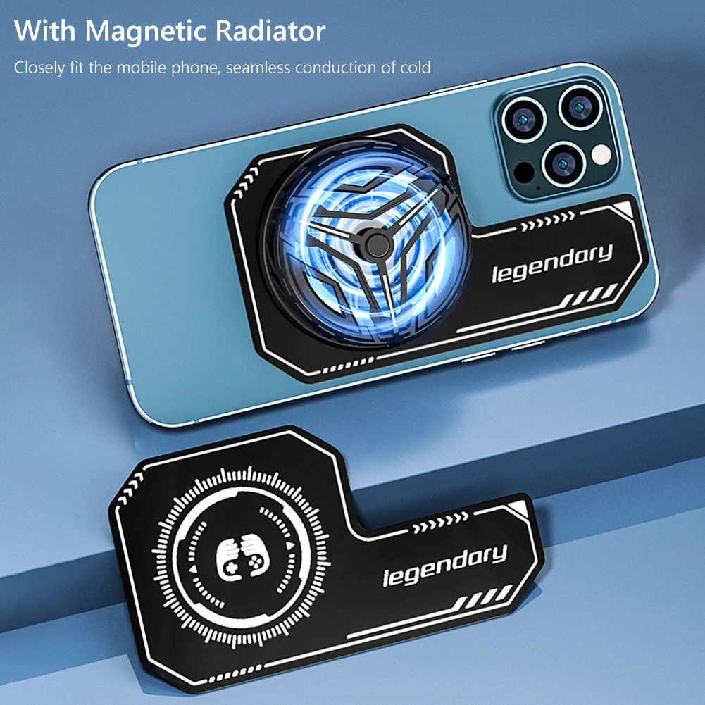Mobile Phone Cooling Plate Expend Cooling Area Mini Game Cooler Compatible Magnetic/ Back-clip Radiating Sticker for Cell Phone thumbnail 4