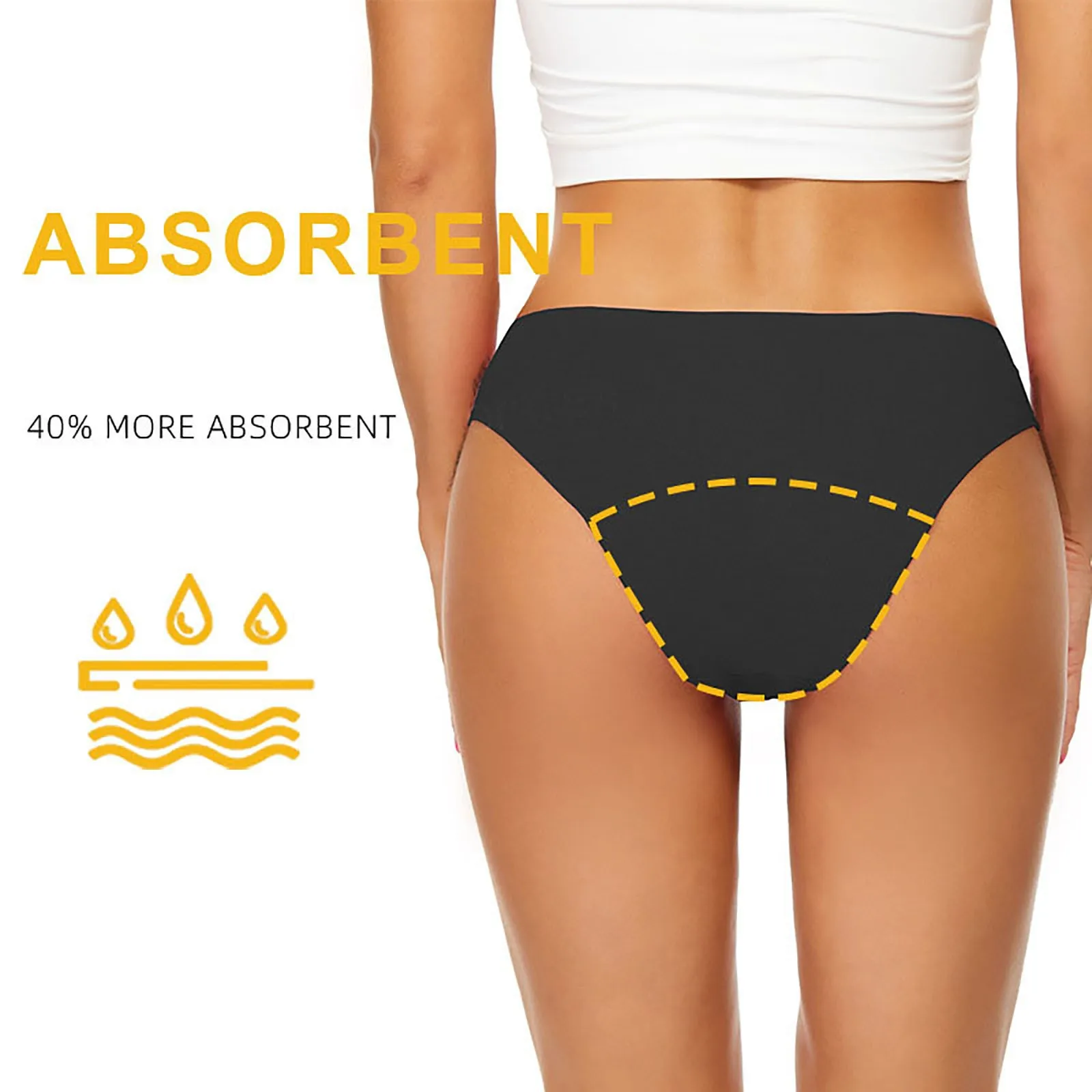 Swimwear Menstrual Leakproof Bikini Bottom Absorbent Pants High Waist Swimming Trunks For Teenagers Women thumbnail 3