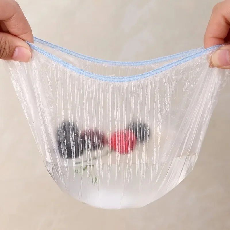 500/100Pcs Colorful Disposable Food Cover Lid Elastic Wrap Fresh Film Bag Disposable Cling Cover Bowl Cover Kitchen Storage Bag thumbnail 3