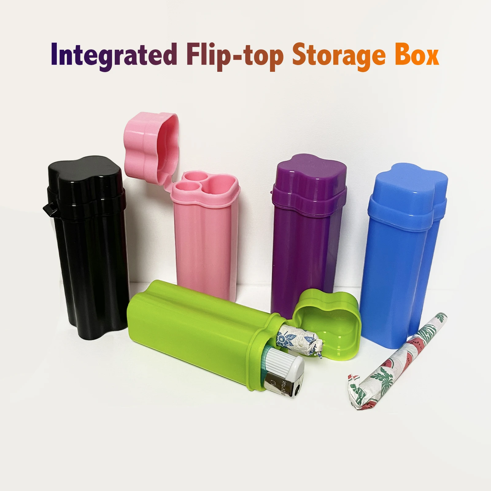 1pc, Smell Proof Practical Storage Case Box, Lighter Storage Case, Rolling Paper Storage Case, Lighter And Pre-rolled Cones Prot