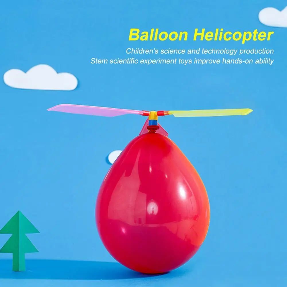 Children Science Experiment Toys Balloon Helicopter Small Invention Science Education DIY Experiment Exercise Hands-On Ability thumbnail 2
