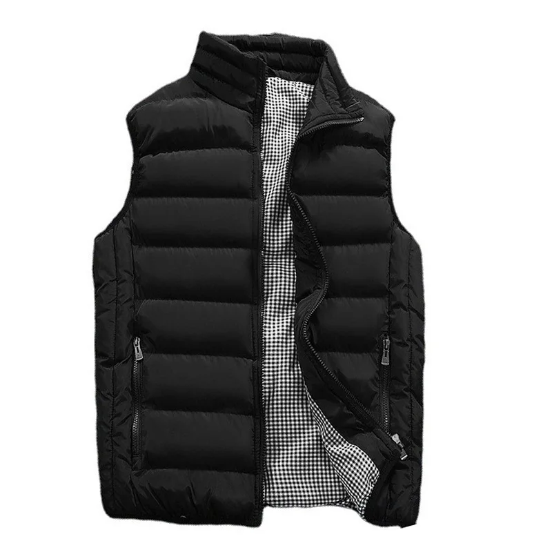 Men Vest Windproof Vest Men Jacket Sleeveless Vest Winter Jacket Casual Coat Men down Cotton Warm Thicken Waistcoat thick gilet thumbnail 4