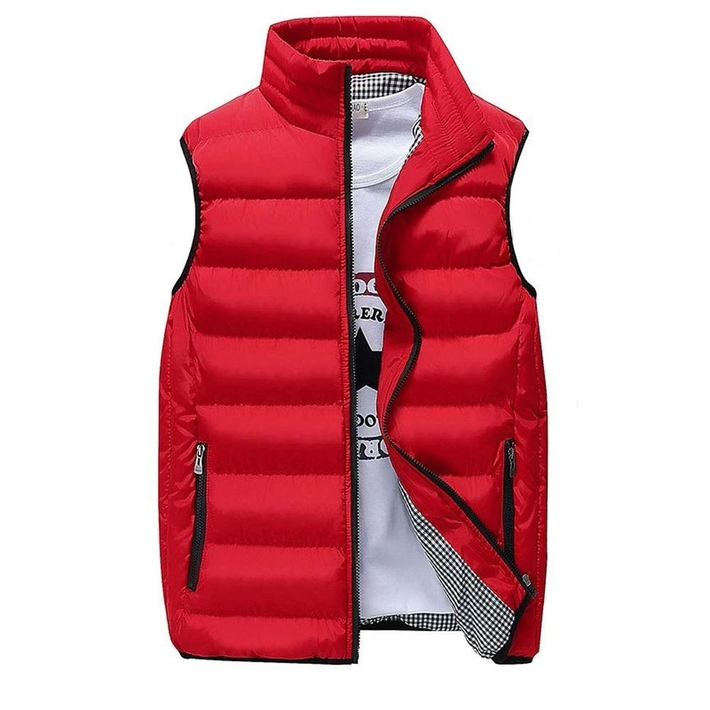 Men Vest Windproof Vest Men Jacket Sleeveless Vest Winter Jacket Casual Coat Men down Cotton Warm Thicken Waistcoat thick gilet thumbnail 3