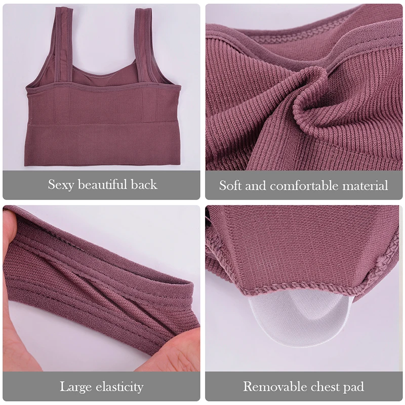 Breathable Sports Bra Anti-Sweat Fitness Top Women Seamless Yoga Bra Shockproof Crop Top Push Up Sport Bra Gym Workout Top thumbnail 5