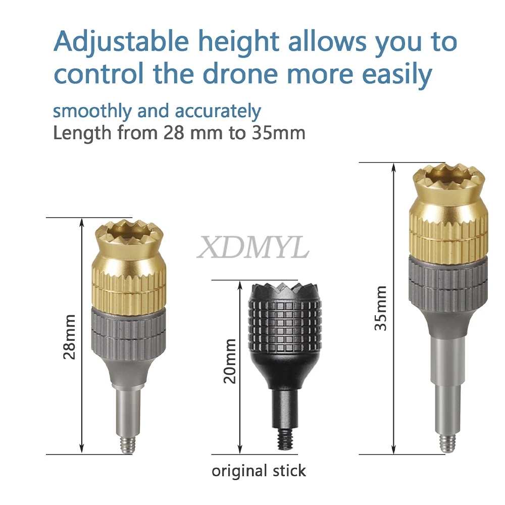 CNC Aluminum Extended Joystick Thumb Stick Rocker For DJI FPV Remote Control 3/2/RC Pro Avata 2 Mavic 3 Drone Accessories thumbnail 3