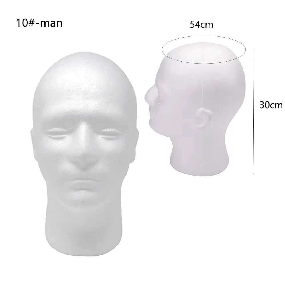 1PC Foam Wig Head Model Mannequin Dummy Wig Glasses Hat Display Stand Rack Hairpieces Stand Holder Female Head Model Wig Display thumbnail 5