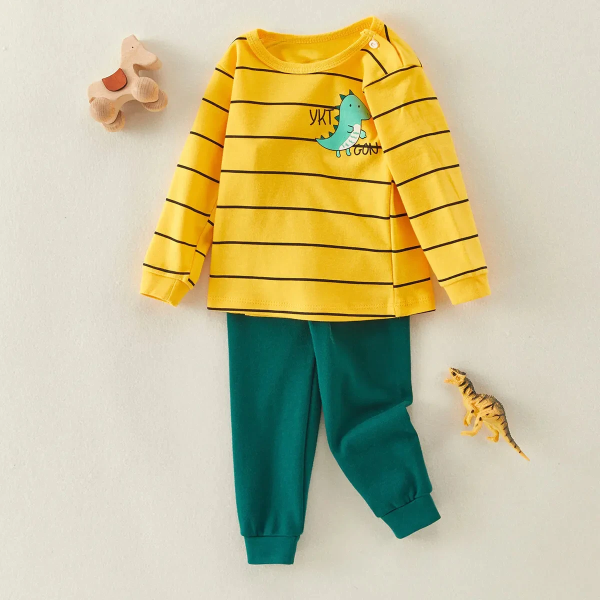 Autumn Autumn Baby Boy's Clothes girls clothes 2 to 8 years Pajamas Home Clothes Long Pants T-shirt Cartoon Underwear 2-Piece thumbnail 2