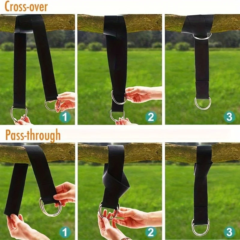 Outdoor Swing Hammock With Safety Belt, Portable Bag, Durable Swing Strap Kit, Suitable For All Types Of Swing Accessories thumbnail 6