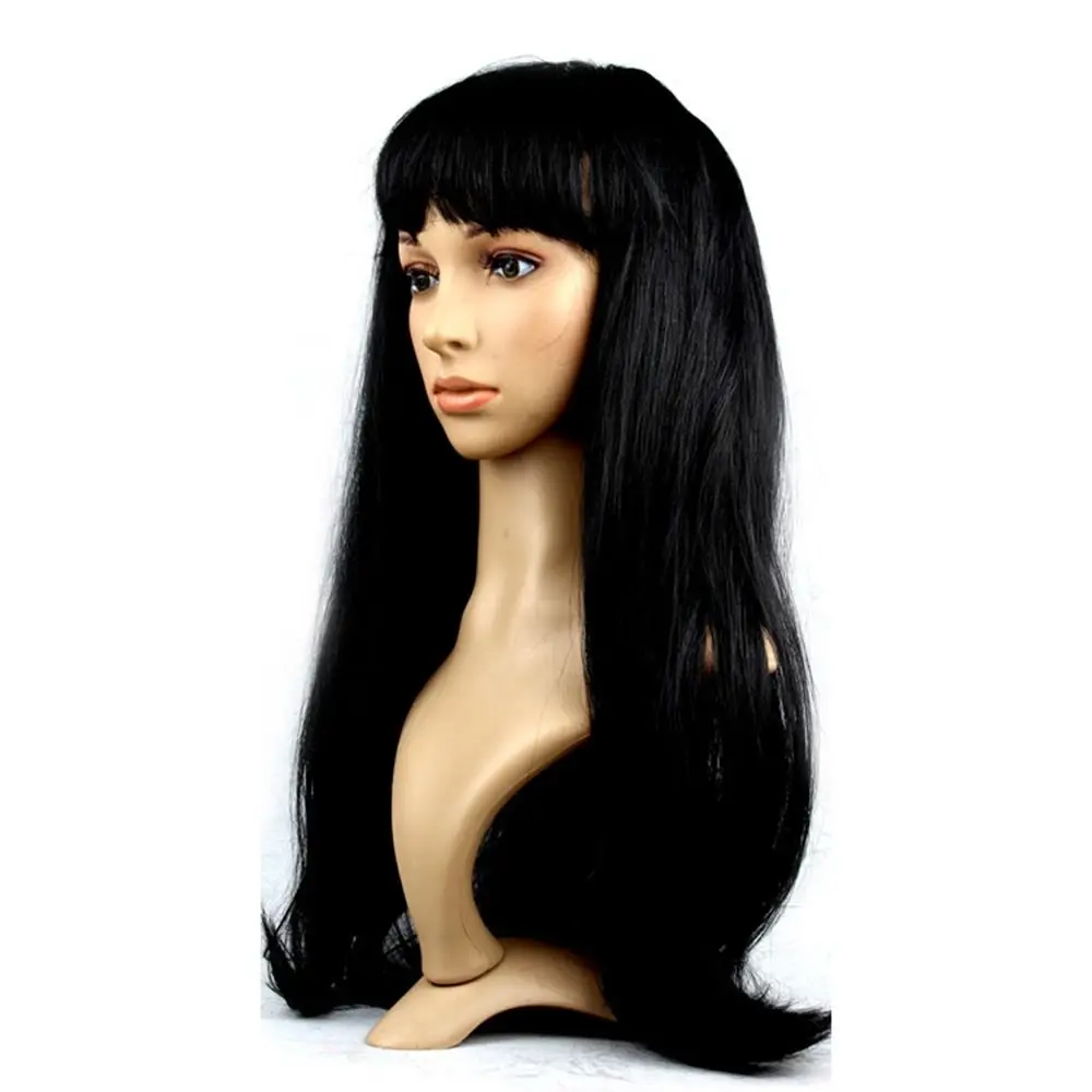 Soft Straight Hair Wig Women's Long Straight Hair Head Cover Makeup Ball Wig Men's And Women's Party Supplies thumbnail 6