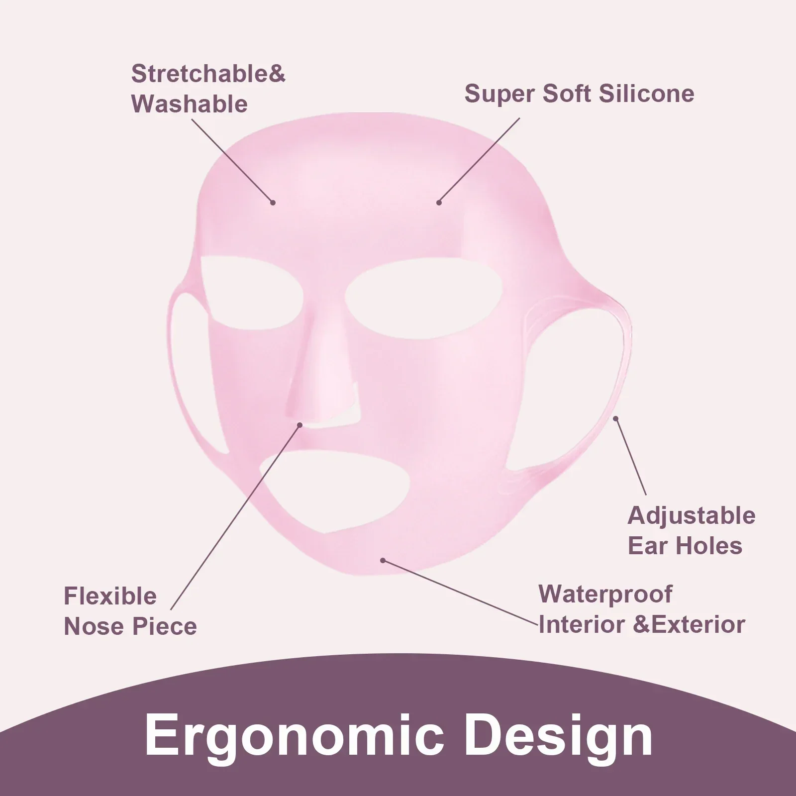 Silicone Facemask Holder Reusable Silicone Face Mask Holder for Sheet Masks Wet Locking Avoid Evaporation Skincare Beauty Tool thumbnail 2