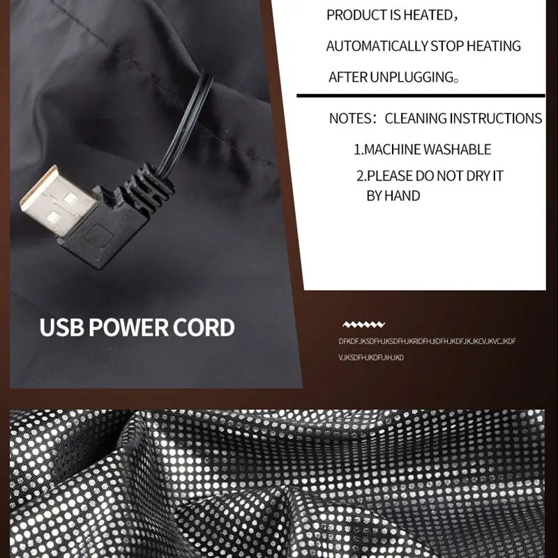 9 Heated Vest Zones Electric Heated Jackets Men Women Sportswear Heated Coat Graphene Heat Coat USB Heating Jacket For Camping thumbnail 3