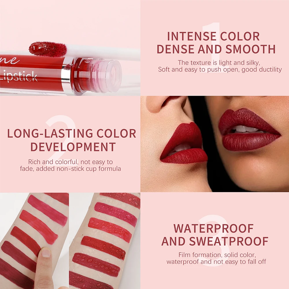 Matte liquid lipstick Waterproof sexy velvet lip glaze Long lasting moisturizing lipstick thumbnail 2