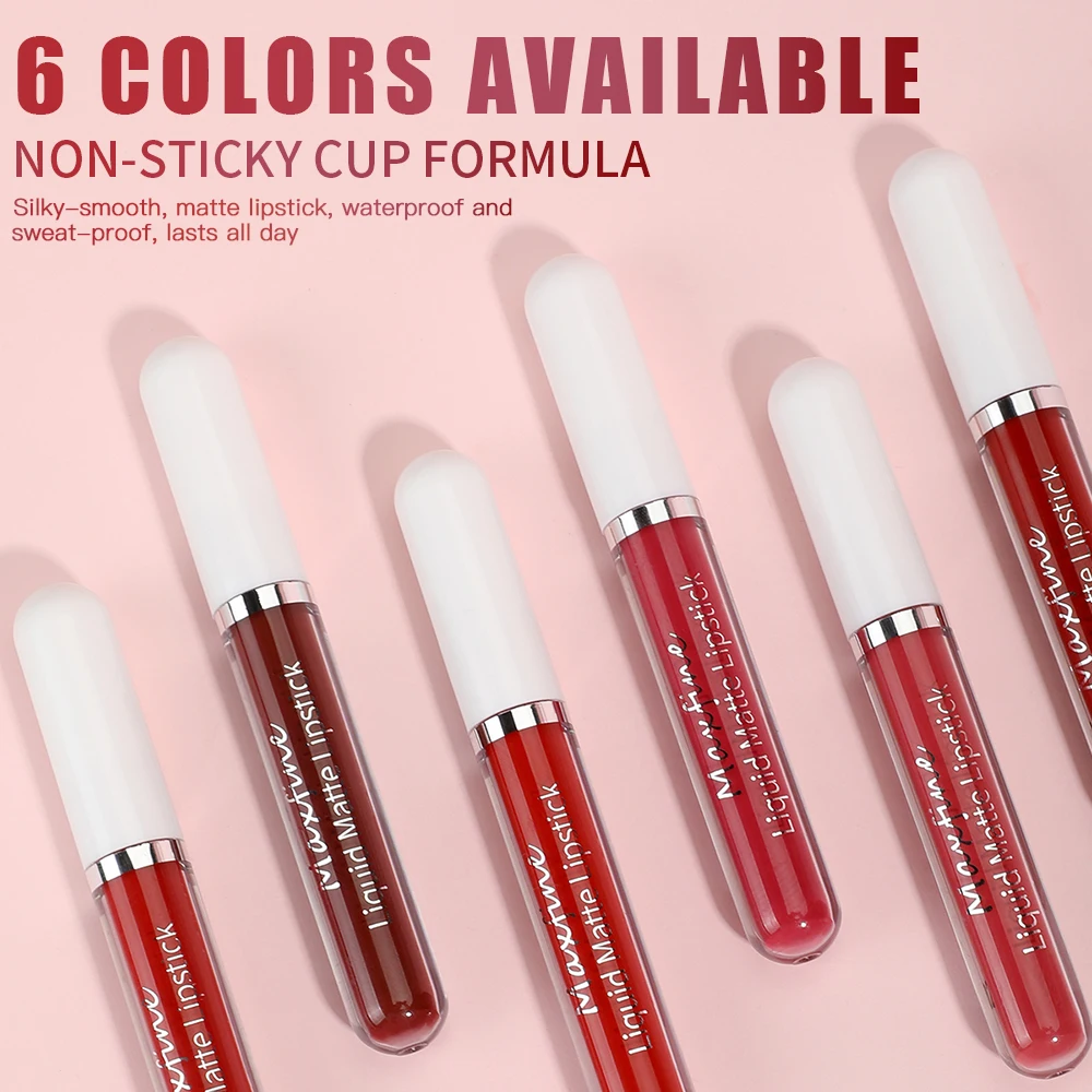 Matte liquid lipstick Waterproof sexy velvet lip glaze Long lasting moisturizing lipstick thumbnail 5