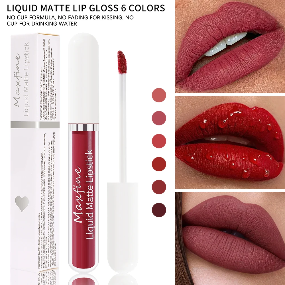 Matte liquid lipstick Waterproof sexy velvet lip glaze Long lasting moisturizing lipstick thumbnail 3