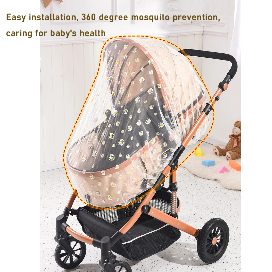Universal Pram Net Baby Pushchair Cart Insect Shield Net Mesh Safe Infants Protection Mesh Cover Baby Stroller Accessories thumbnail 4