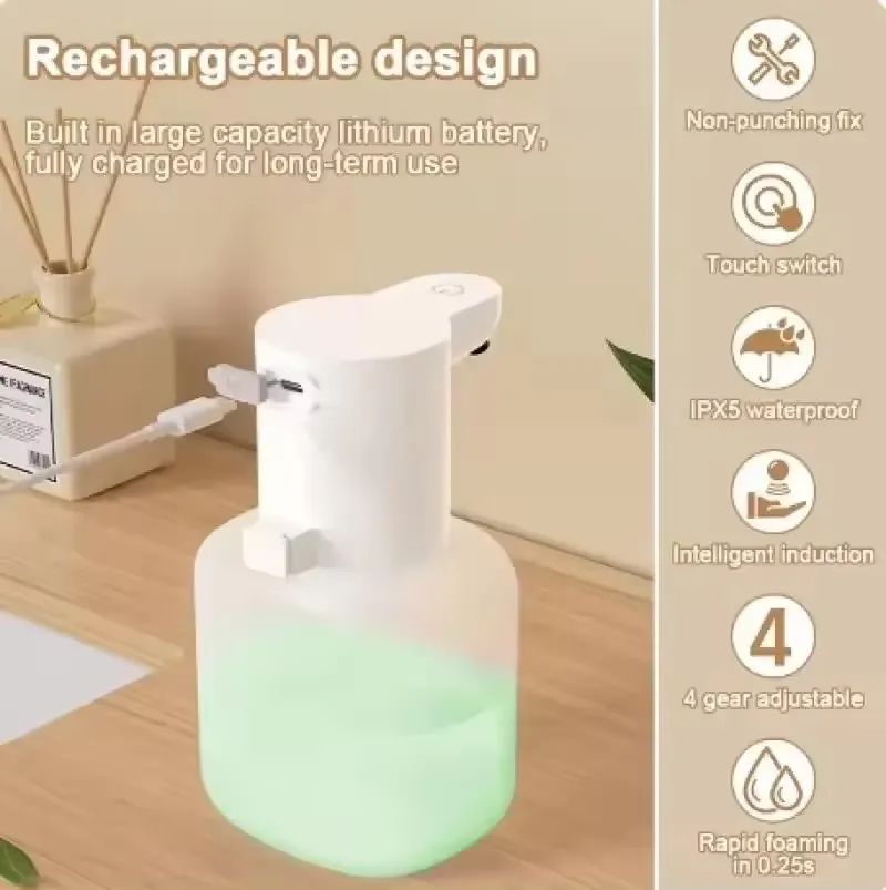 500ML P6 Large Capacity Contactless Intelligent Induction Automatic Sense Soap Dispenser Electric Hand Sanitizer Washing Machine thumbnail 5
