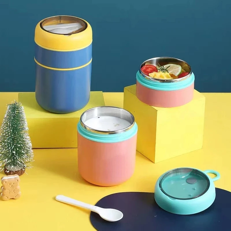 530ml/710ml Food Thermal Jar Insulated Soup Cup Thermos Containers Stainless Steel Lunch Box Thermo Keep Hot for School Children thumbnail 2
