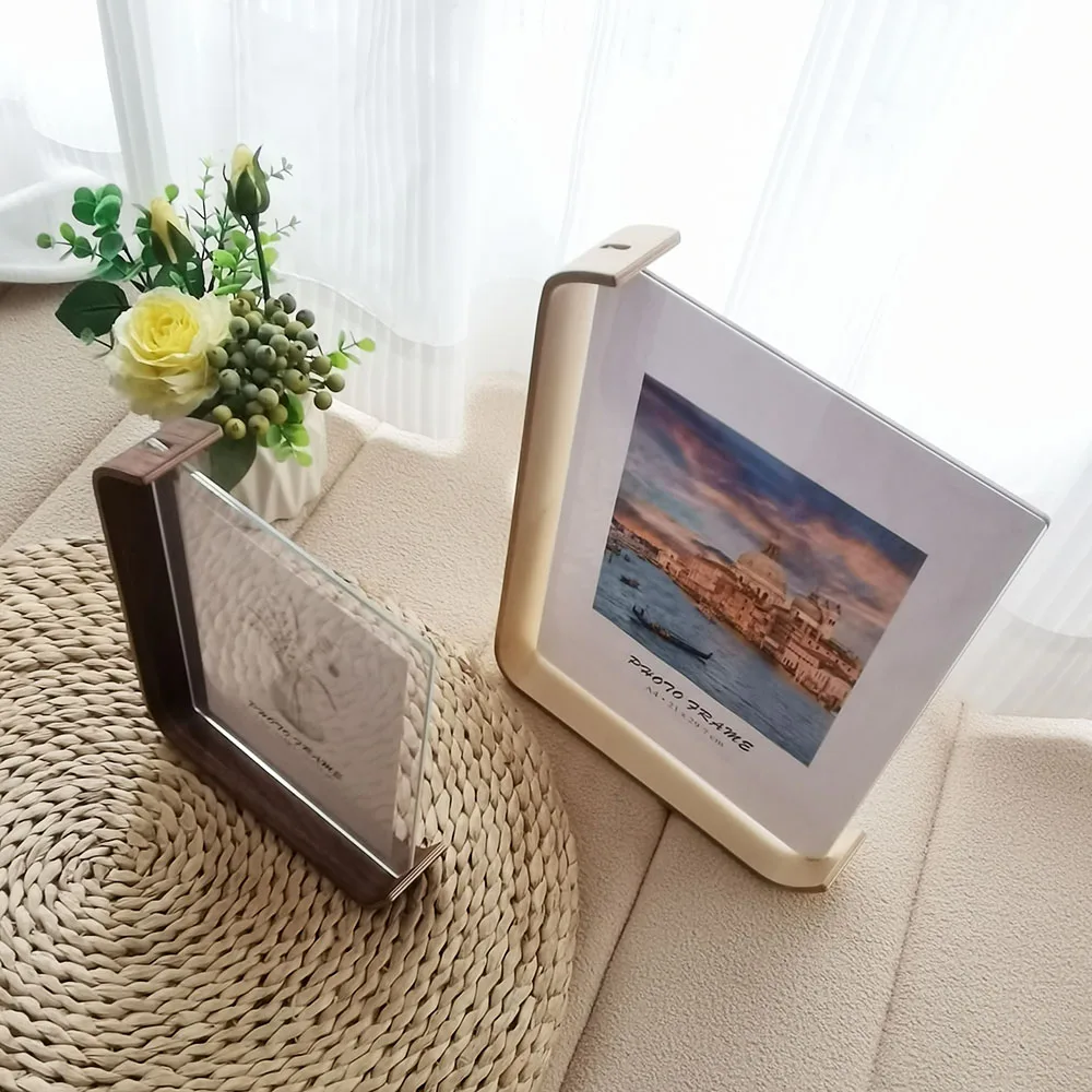 Acrylic Wooden Photo Frame A4 10X15cm 15X20cm Frame Calendar Double-sided Frame Photo Frames For Wedding Party Picture Frame thumbnail 4