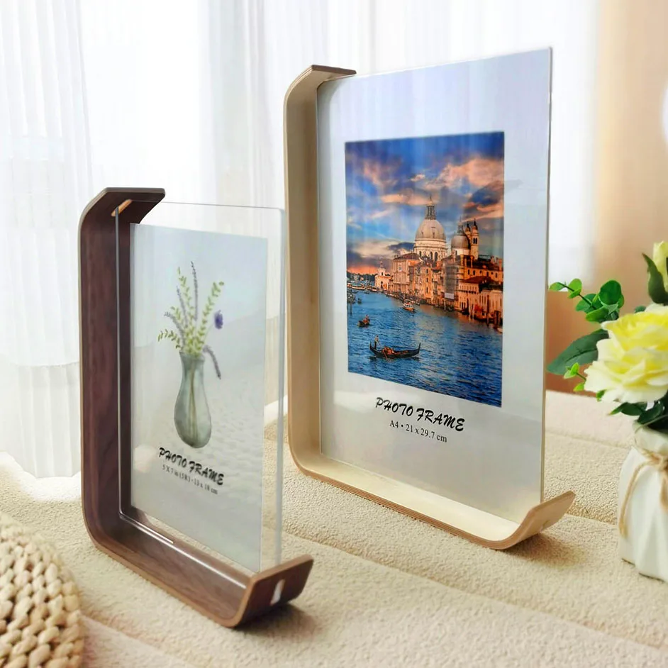 Acrylic Wooden Photo Frame A4 10X15cm 15X20cm Frame Calendar Double-sided Frame Photo Frames For Wedding Party Picture Frame thumbnail 2