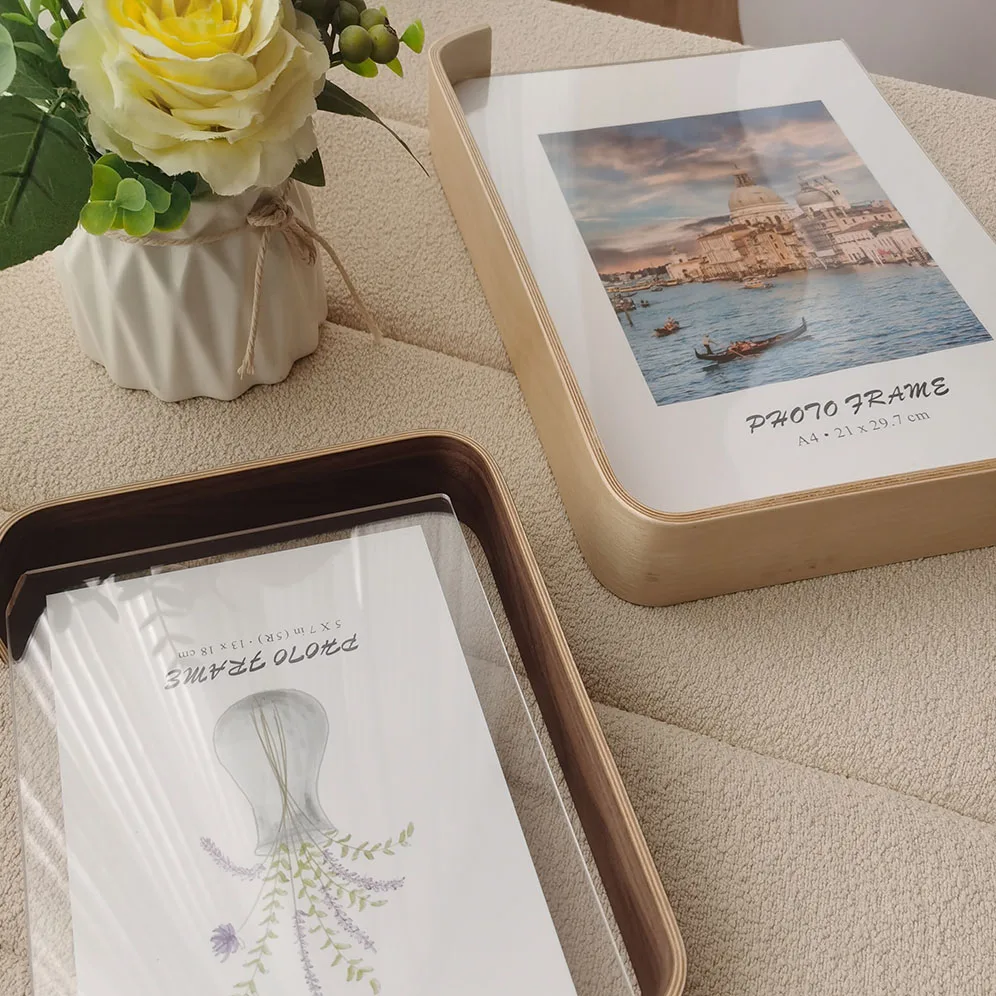 Acrylic Wooden Photo Frame A4 10X15cm 15X20cm Frame Calendar Double-sided Frame Photo Frames For Wedding Party Picture Frame thumbnail 5
