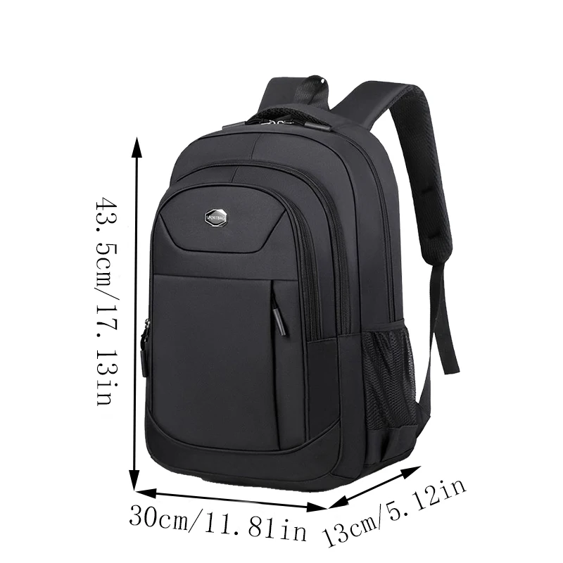 Men's and Women's Double-Shoulder Backpack - Solid Color - Business Travel, Business Trip, Commuting, Casual Use thumbnail 2