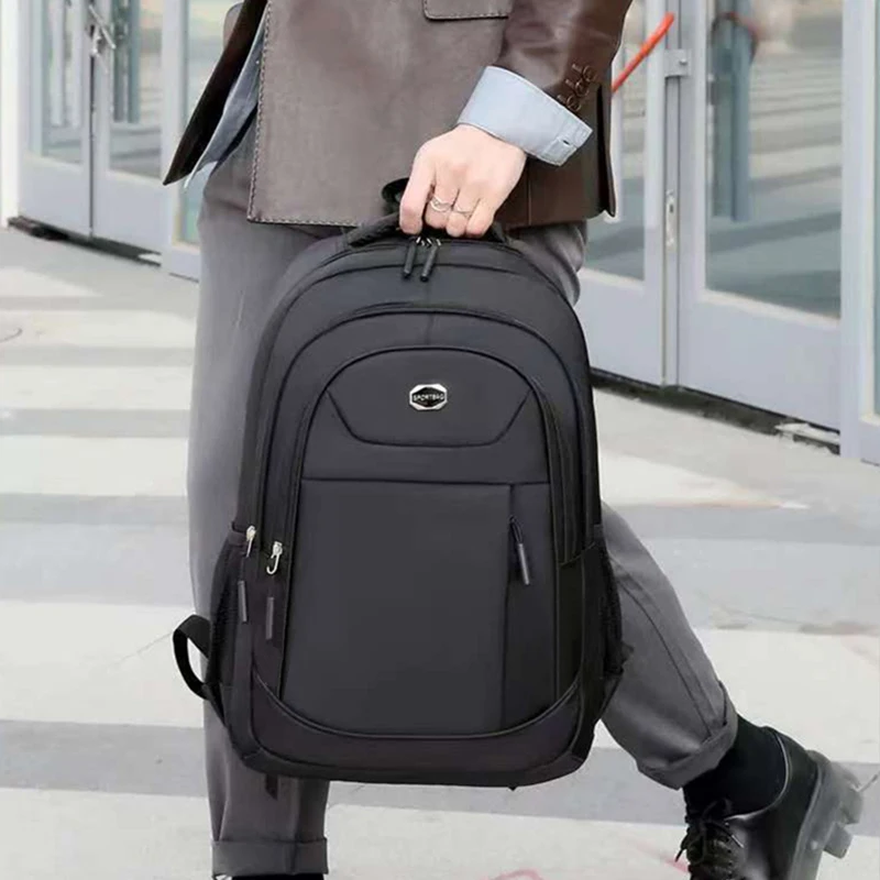 Men's and Women's Double-Shoulder Backpack - Solid Color - Business Travel, Business Trip, Commuting, Casual Use thumbnail 6