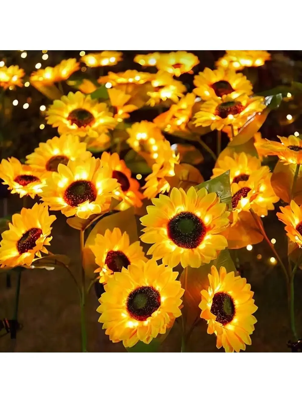 Solar Powered Sunflower Light Outdoor Waterproof LED Ground Insert Lawn Lamp For Garden Lawn Courtyard Decoration thumbnail 2