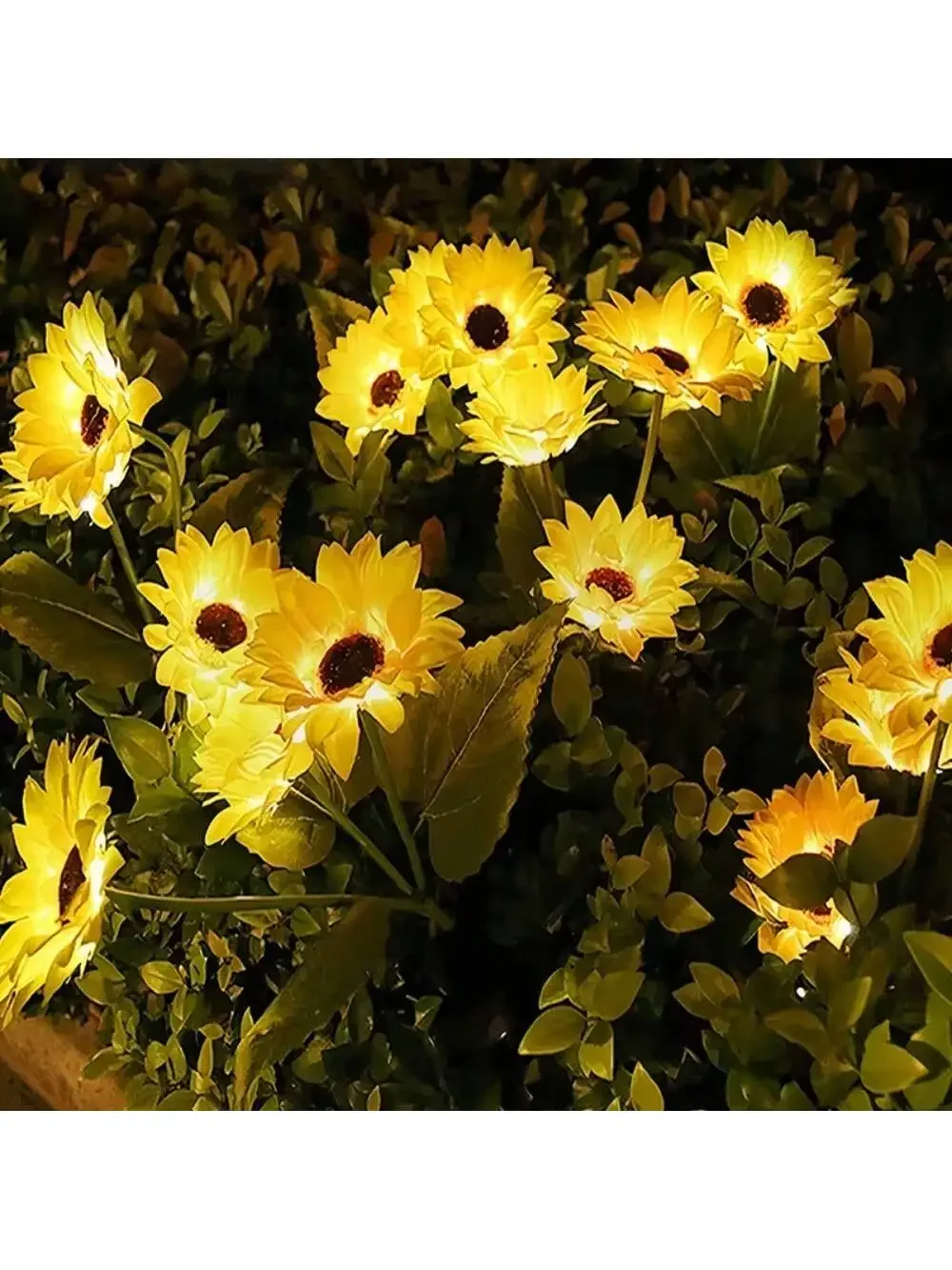 Solar Powered Sunflower Light Outdoor Waterproof LED Ground Insert Lawn Lamp For Garden Lawn Courtyard Decoration thumbnail 6