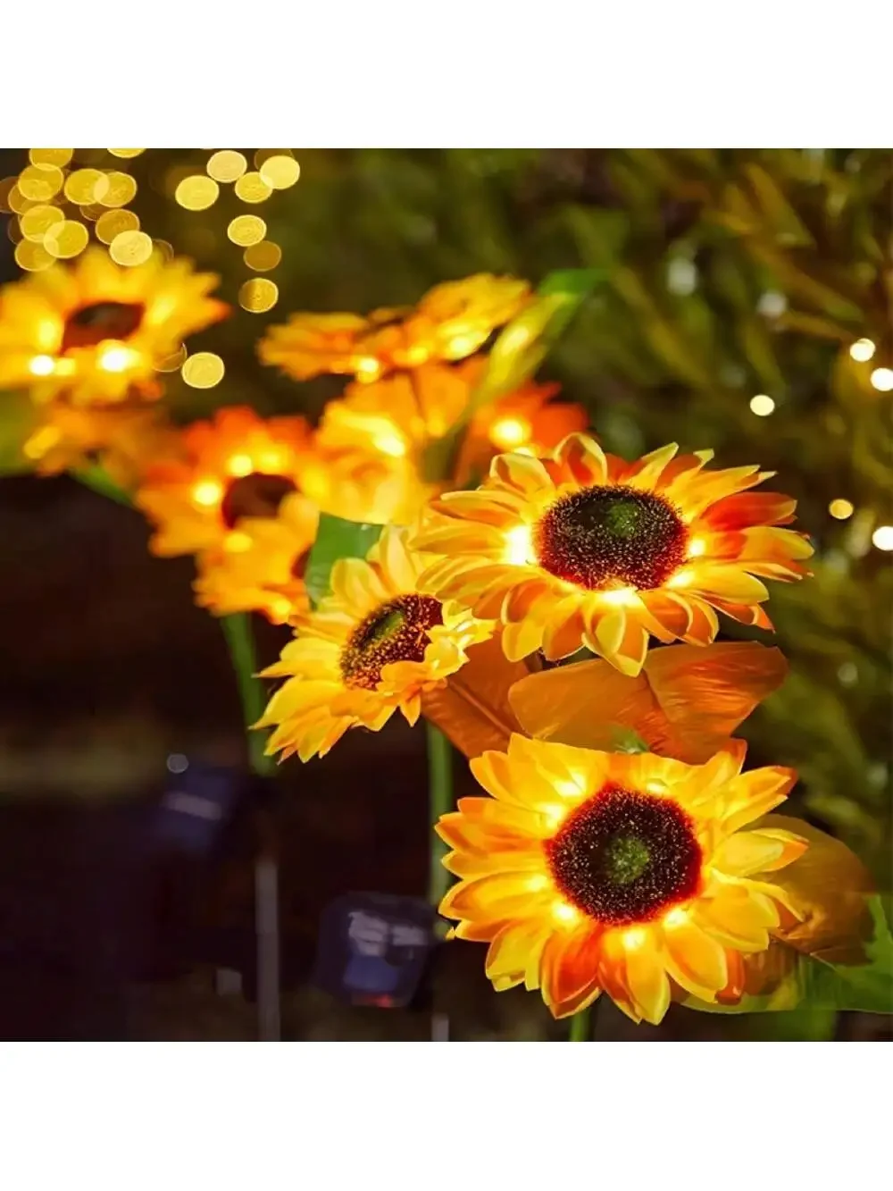 Solar Powered Sunflower Light Outdoor Waterproof LED Ground Insert Lawn Lamp For Garden Lawn Courtyard Decoration thumbnail 5