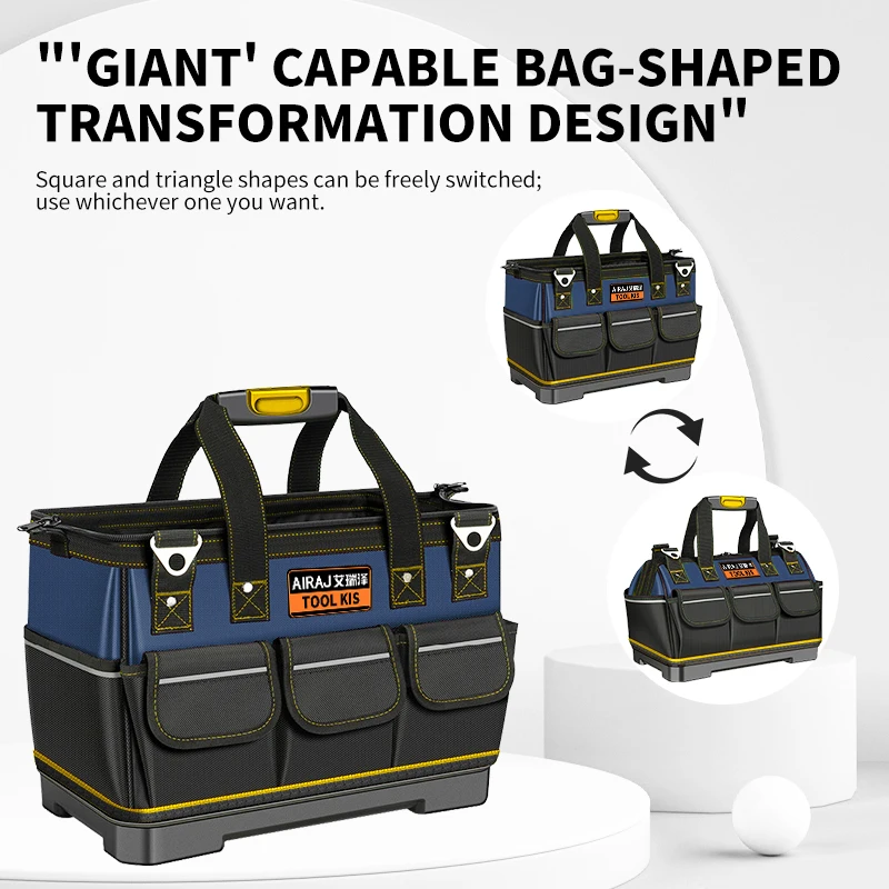 AIRAJ Multifunctional Tool Bags 1680D Oxford Cloth Electrician Bags Waterproof and Wear-Resistant High Capacity Storage Bags thumbnail 3