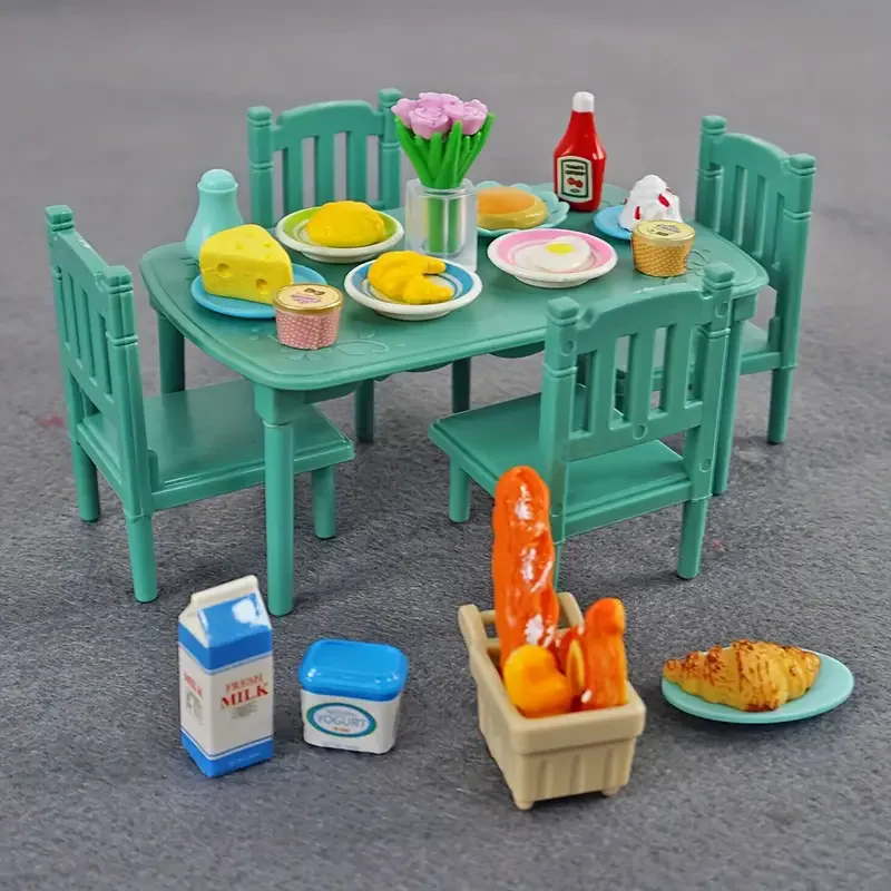 Toys Doll Forest Family Montessori Kitchen Miniature Doll House 1/12 Toy Kitchen Accessories Dollhouse Furniture Toys for Girls thumbnail 2