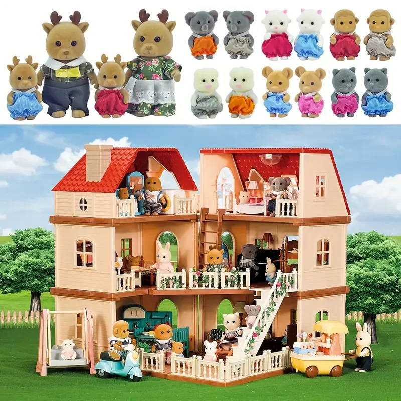 Toys Doll Forest Family Montessori Kitchen Miniature Doll House 1/12 Toy Kitchen Accessories Dollhouse Furniture Toys for Girls thumbnail 5