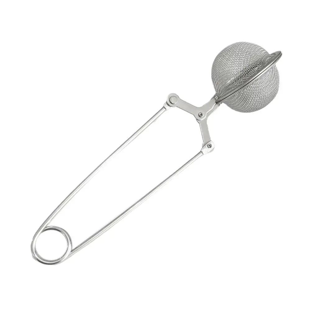 Reusable Steel Tea Infuser Sphere Mesh TeaStrainer Kitchen Handle Filter Spice Gadget Diffuser Anti-scald Coffee K1N9 thumbnail 3