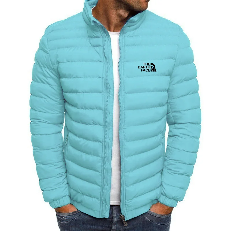 Thick Men New Warm Parka Jackets Winter Casual Men's Outwear Coats Solid Stand Collar Male Windbreak Cotton Padded Down Jacket thumbnail 4