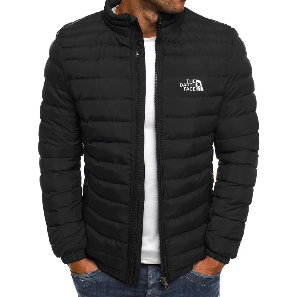 Thick Men New Warm Parka Jackets Winter Casual Men's Outwear Coats Solid Stand Collar Male Windbreak Cotton Padded Down Jacket thumbnail 2