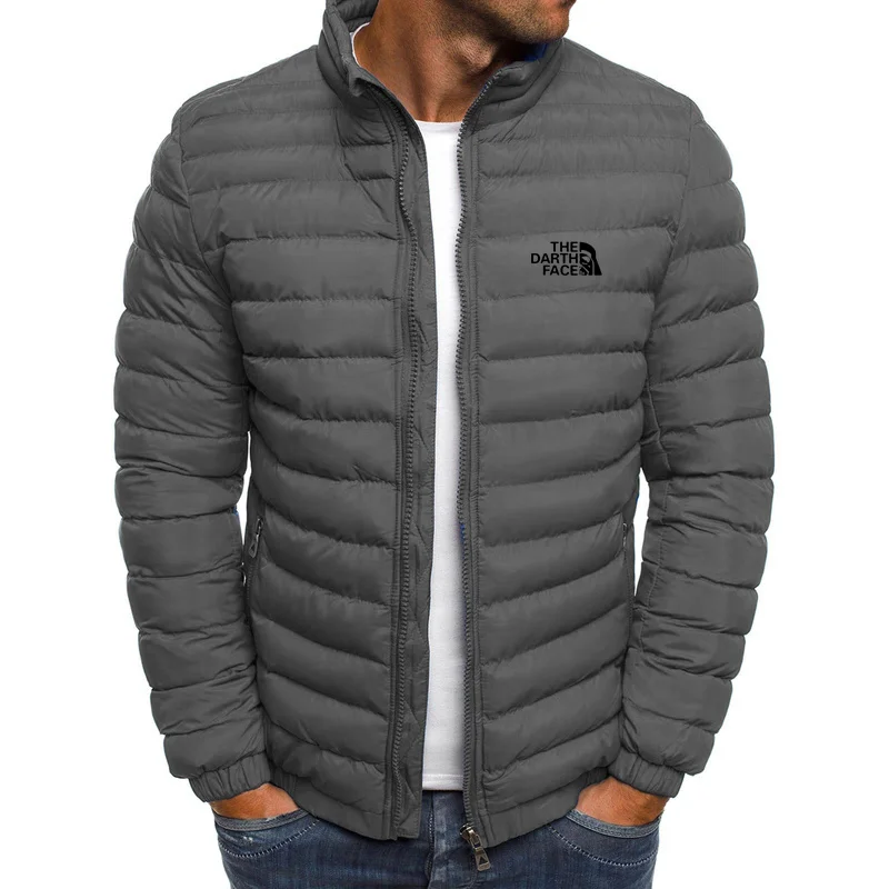 Thick Men New Warm Parka Jackets Winter Casual Men's Outwear Coats Solid Stand Collar Male Windbreak Cotton Padded Down Jacket thumbnail 3