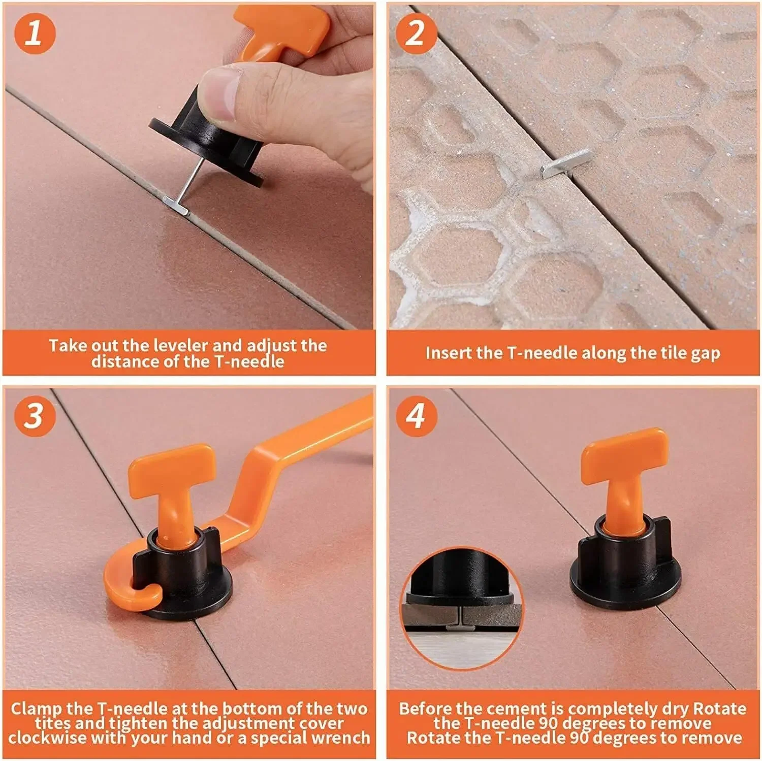 51-204Pcs Floor Tile Leveling System Clips Spacers Porcelain Ceramic Leveler Kit For Tile Laying Wall Fixing Construction Tools thumbnail 3