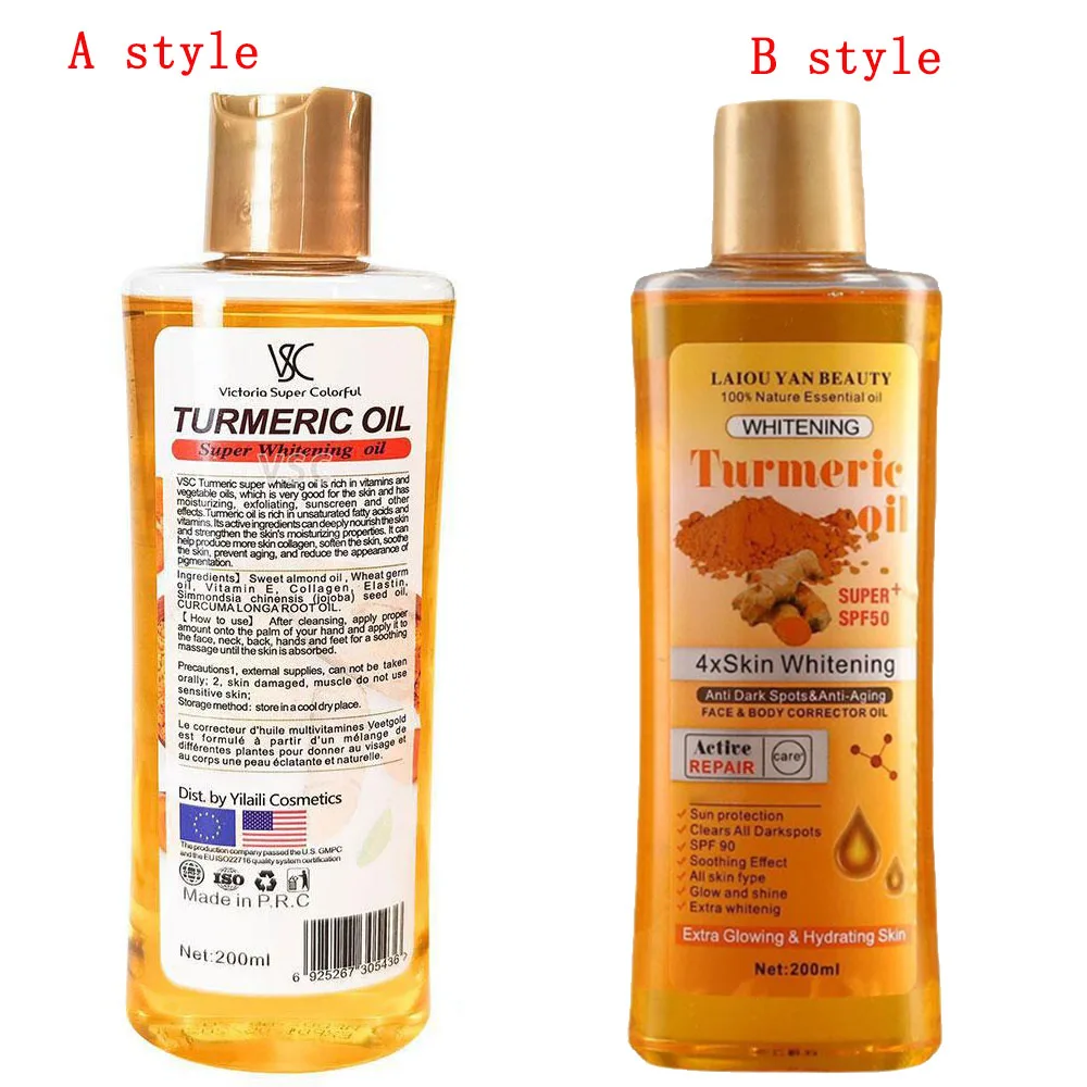 Turmeric Essential Oil Facial Body Massage oil Moisturizing Diffuser Aromatherapy Brightening Smoothing Body Face Skin Care 200m thumbnail 2